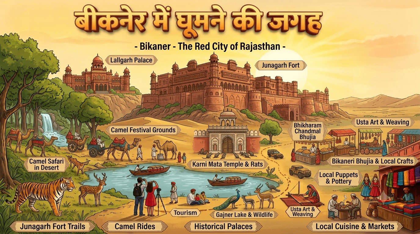 Bikaner me ghumne ki jagah